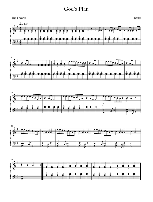God's Plan - Arranged / Cut