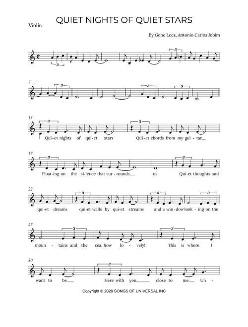 Quiet Nights Of Quiet Stars (Arr. Alex Nunes Rodrigues) - Andrea Bocelli (Violin Solo)