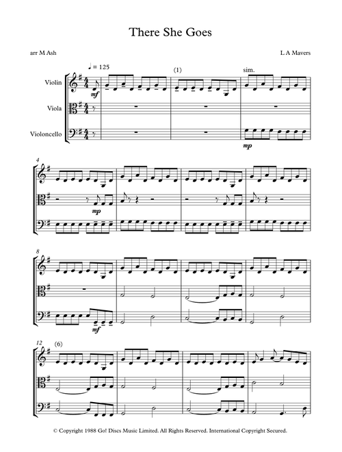 There She Goes (Arr. Martin Ash) - Sixpence None The Richer (String Ensemble)