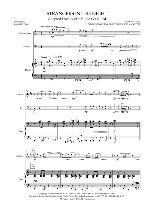 Strangers In The Night (Arr. Raphael D. Thöne) - Frank Sinatra (Instrumental Duet and Piano)