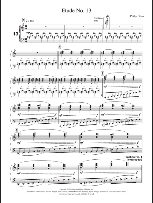 Etude No. 13 - Philip Glass (Piano Solo)
