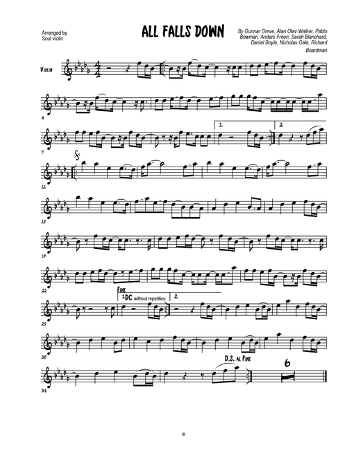 All Falls Down (Arr. Soul Violin) - Alan Walker Noah Cyrus & Digital Farm Animals (Violin Solo)