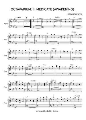 Octavarium – Dream Theater Sheet Music and Tab for Piano, Organ