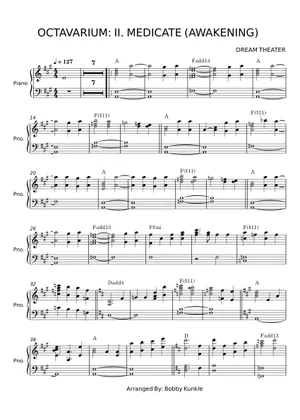 Octavarium – Dream Theater - Orchestral Cover Sheet Music and Tab Octavarium – Dream Theater - Orchestral Cover Sheet Music and Tab