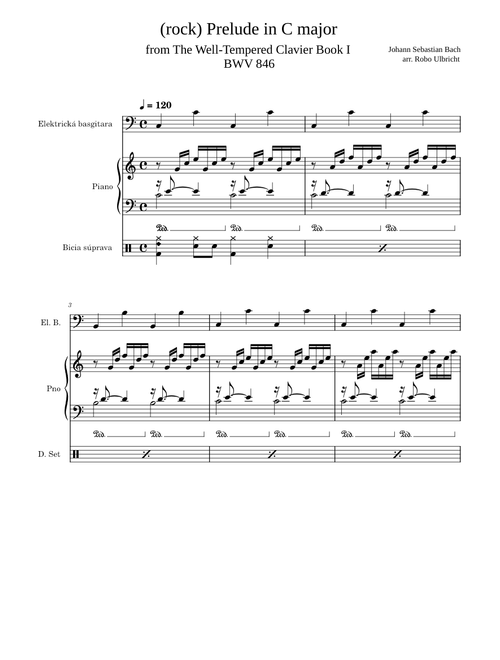 (rock) Prelude in C major, BWV 846 – Johann Sebastian Bach