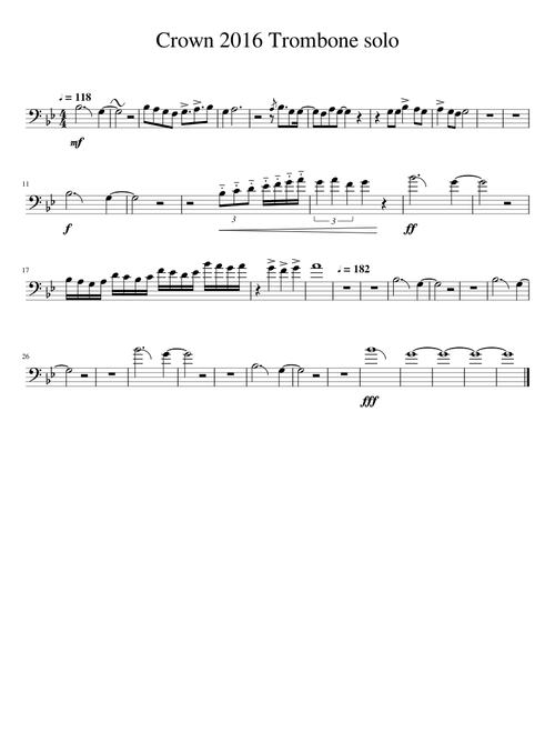 Crown 2016 Trombone solo