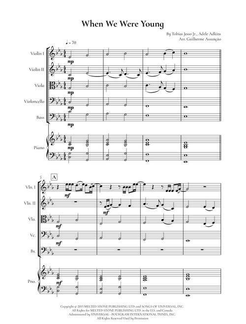 When We Were Young (Arr. Guilherme Assunção) - Adele (String Ensemble)