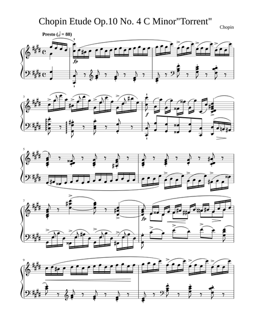 Étude Op.10 No.4 (Torrent) – Frédéric Chopin