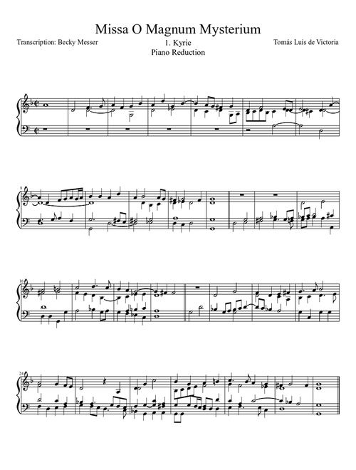 Missa O Magnum Mysterium-1. Kyrie