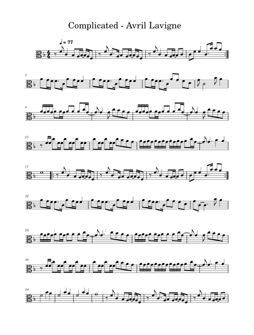 Complicated - Avril Lavigne