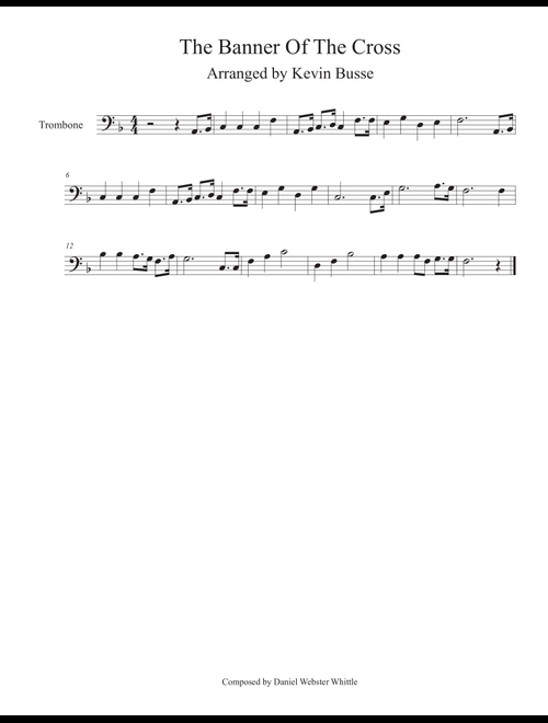 The Banner Of The Cross - Trombone (Arr. Kevin Busse) (Trombone Solo)