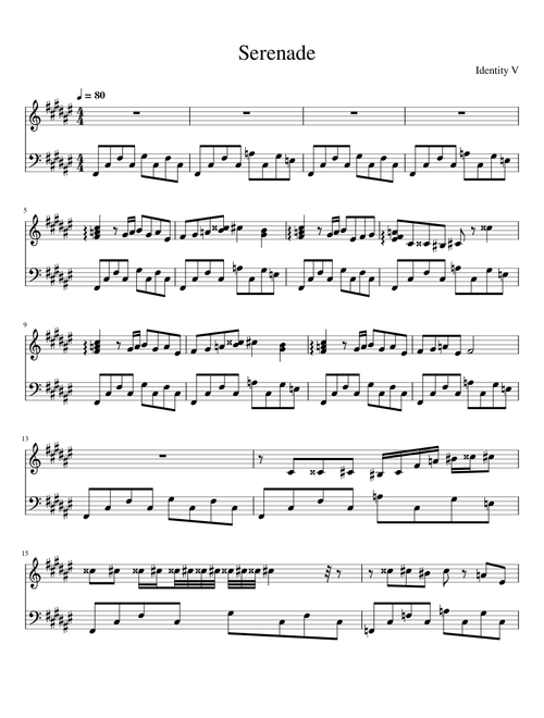 Piano – Identity V - Serenade