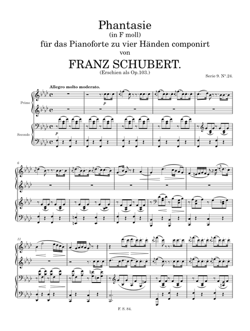 Schubert Fantasy in F minor D940