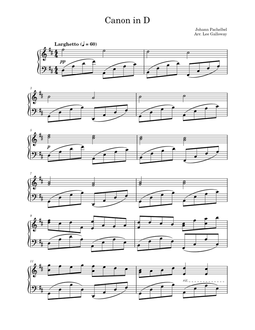 Canon In D Johann Pachelbel Piano Tutorial Canon In D Johann Pachelbel Piano Tutorial