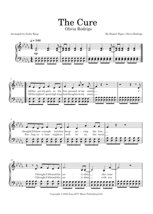 the cure – Olivia Rodrigo Sheet Music for Piano (Solo) | MuseScore.com