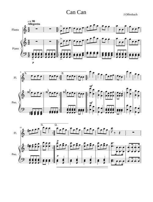 Can Can (piano solo)