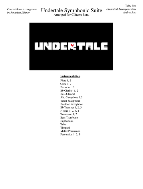 Undertale Symphonic Suite (Concert Band Arrangement)