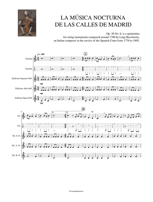 La Musica Notturna Delle Strade Di Madrid, Op. 30 No. 6, G. 324 (Night Music Of The Streets Of Madrid) – Luigi Boccherini LA MÚSICA NOCTURNA DE LAS CALLES DE MADRID