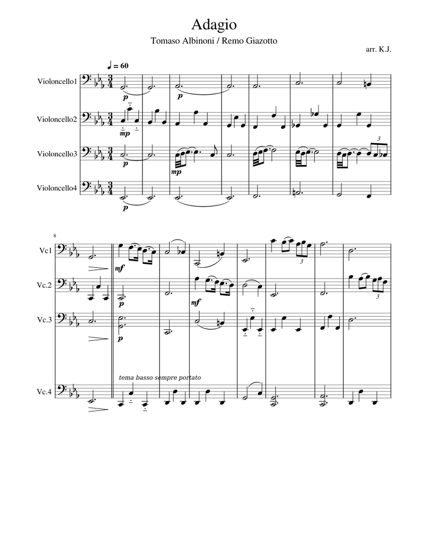 Albinoni adagio cello new arrivals