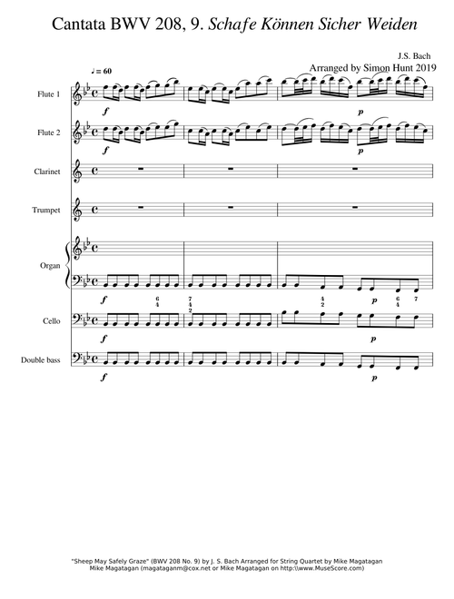 Sheep may safely graze – Johann Sebastian Bach Bach, Schafe konnen sicher weiden BWV 208,9