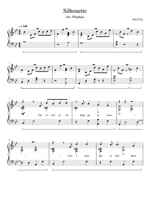 Silhouette owl city HQ pino cover babe