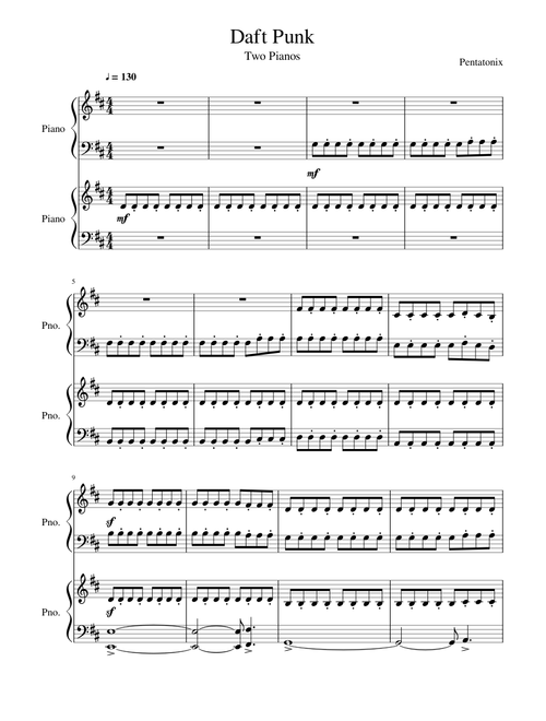 Daft Punk (Two Pianos) | Pentatonix