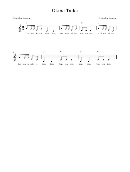 Okina Taiko – Traditional Japanese Folk Song