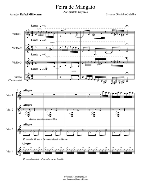 Feira De Mangaio (Arr. Rafael Milhomem) - Sivuca (Guitar Ensemble)