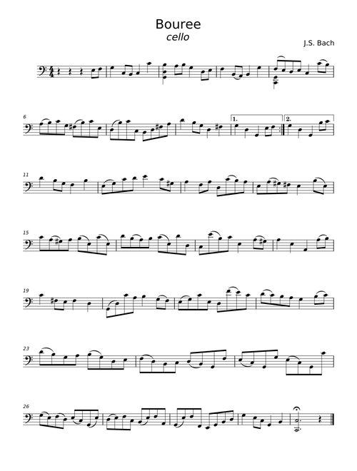 Bourée - Johann Sebastian Bach
