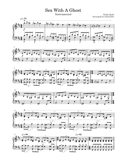 Sex With A Ghost – Teddy Hyde (Piano Solo, Instrumental/Accompaniment)