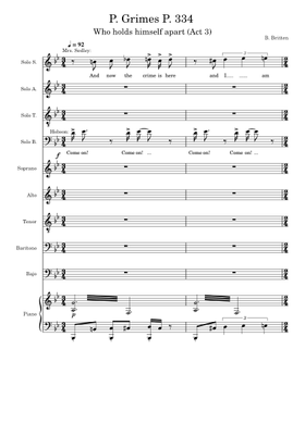 Free Peter Grimes, Op. 33 by Benjamin Britten sheet music