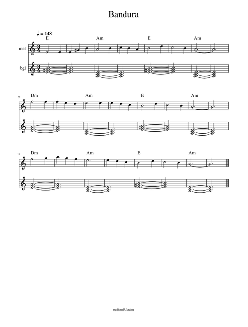 Bandura Waltz – Ukrainian Folk Song Bandura