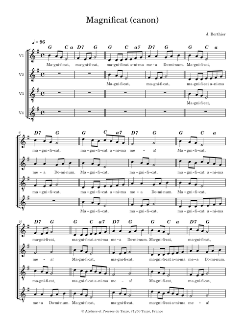 Magnificat (canon) – Taizé