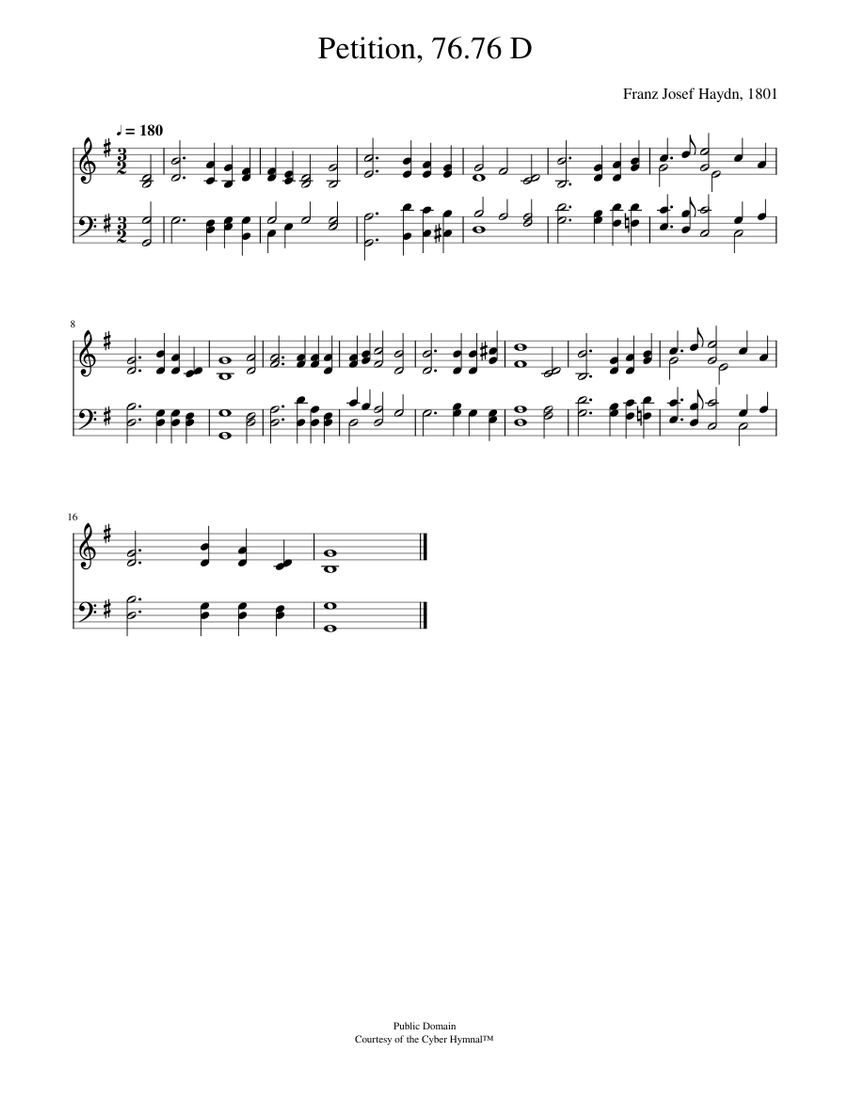 Sometimes a light surprises - Franz J. Haydn Sheet Music for