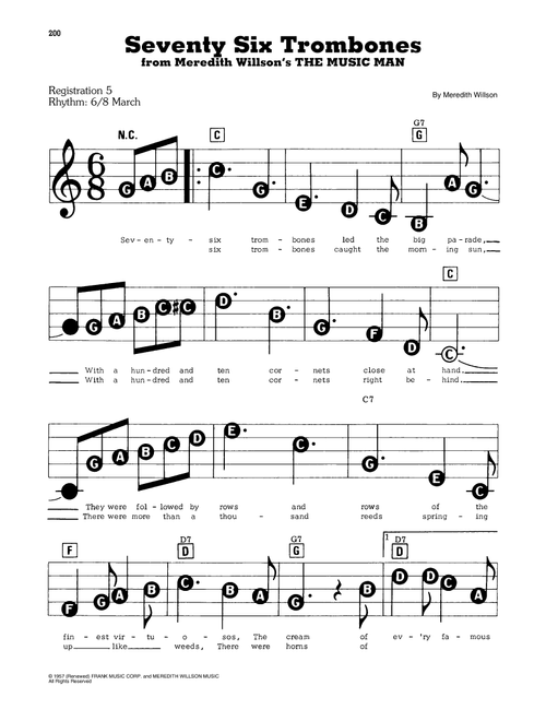 Seventy Six Trombones (from The Music Man) - Meredith Willson (E-Z Play Today)