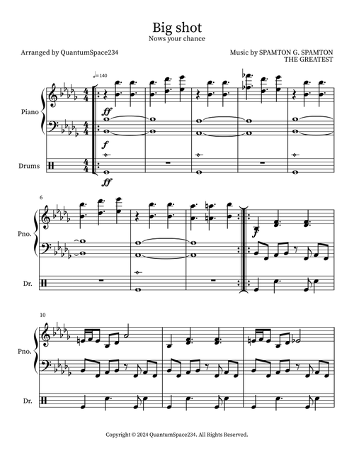 Big shot (Arr. QuantumSpace234) - Toby Fox (Instrumental Solo)