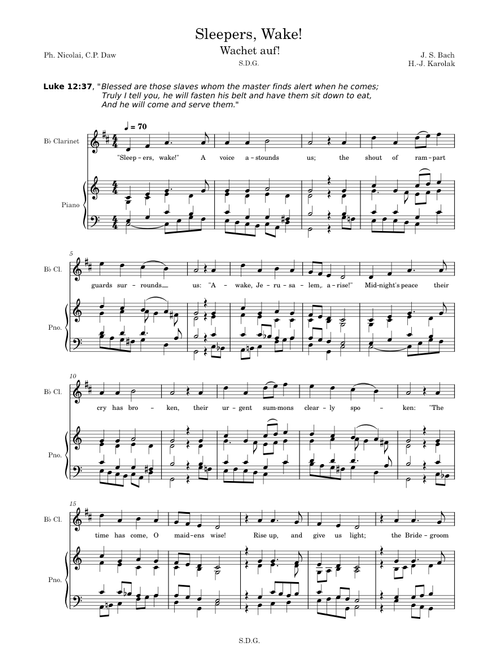 Sleepers, Wake! - Bach