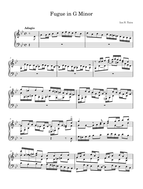 Fugue in G Minor