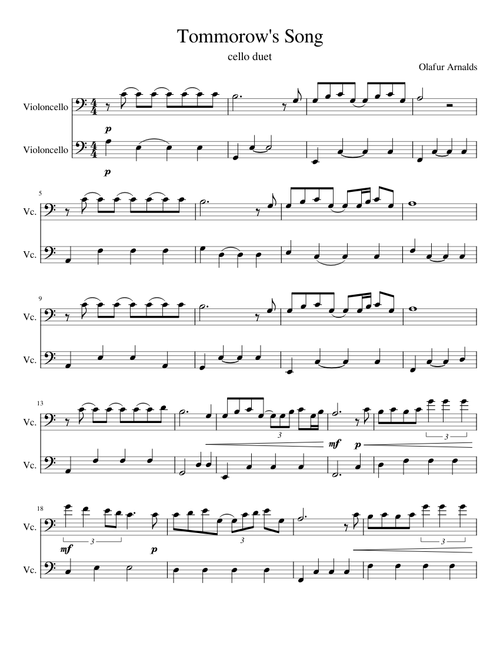 Tommorow's Song