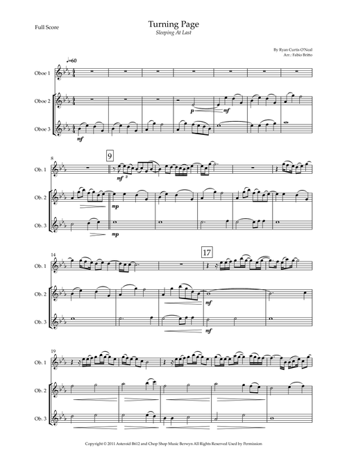Turning Page (Arr. Fabio Britto) - Sleeping At Last (Woodwind Ensemble)