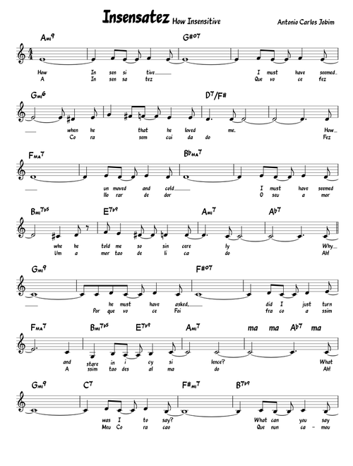 Insensatez (How Insensitive) Jobim