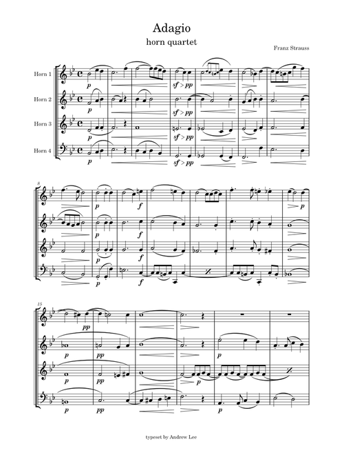 Adagio from Horn Quartets – Franz Strauss