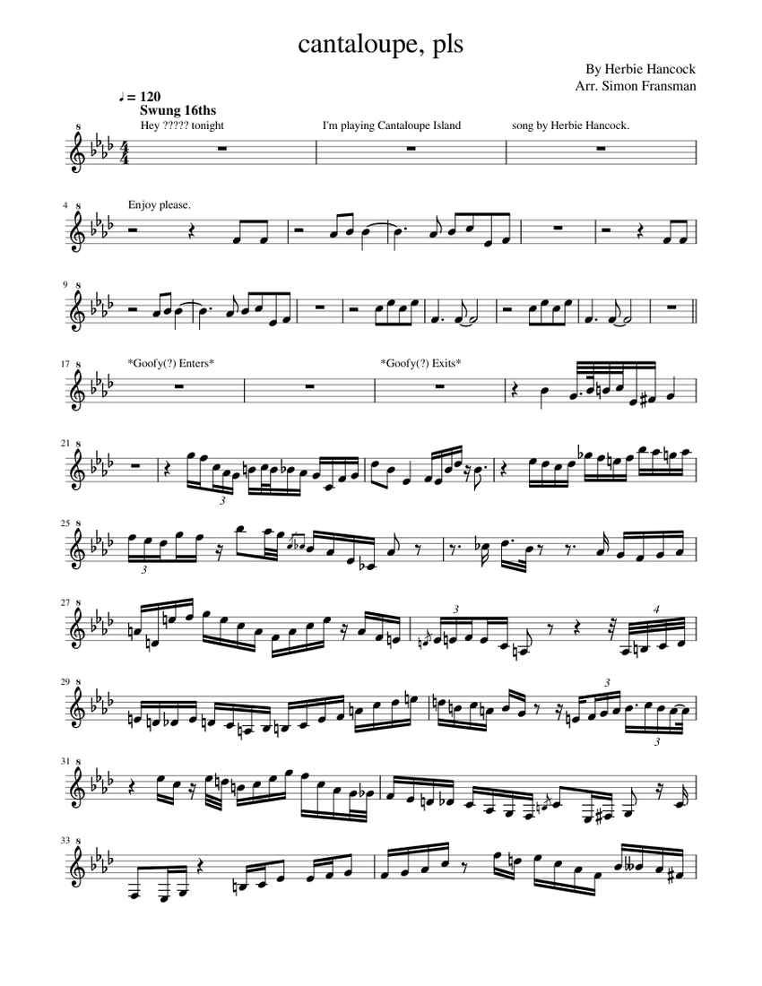 Cantaloupe Island Sheet music for Recorder (Solo)