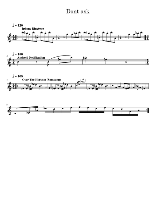 Iphone Ringtone, Android Notification, Over The Horizon (Samsung)