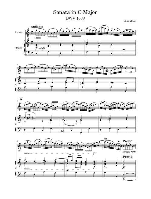 Sonata in C Major - Bach