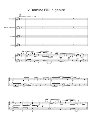 Gloria - Francis Poulenc Sheet Music for Piano, Synthesizer (Mixed