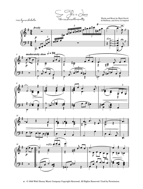 So This Is Love (Arr. Moche Hoto) - James Ingram (Piano Solo)