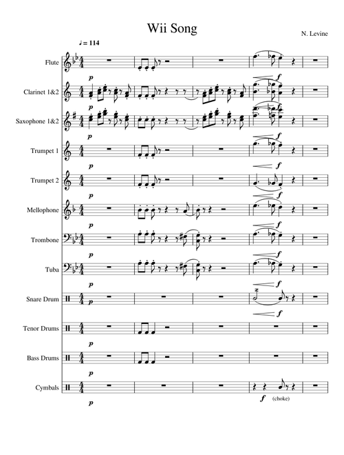 Wii (Mii Theme Song) Marching Band