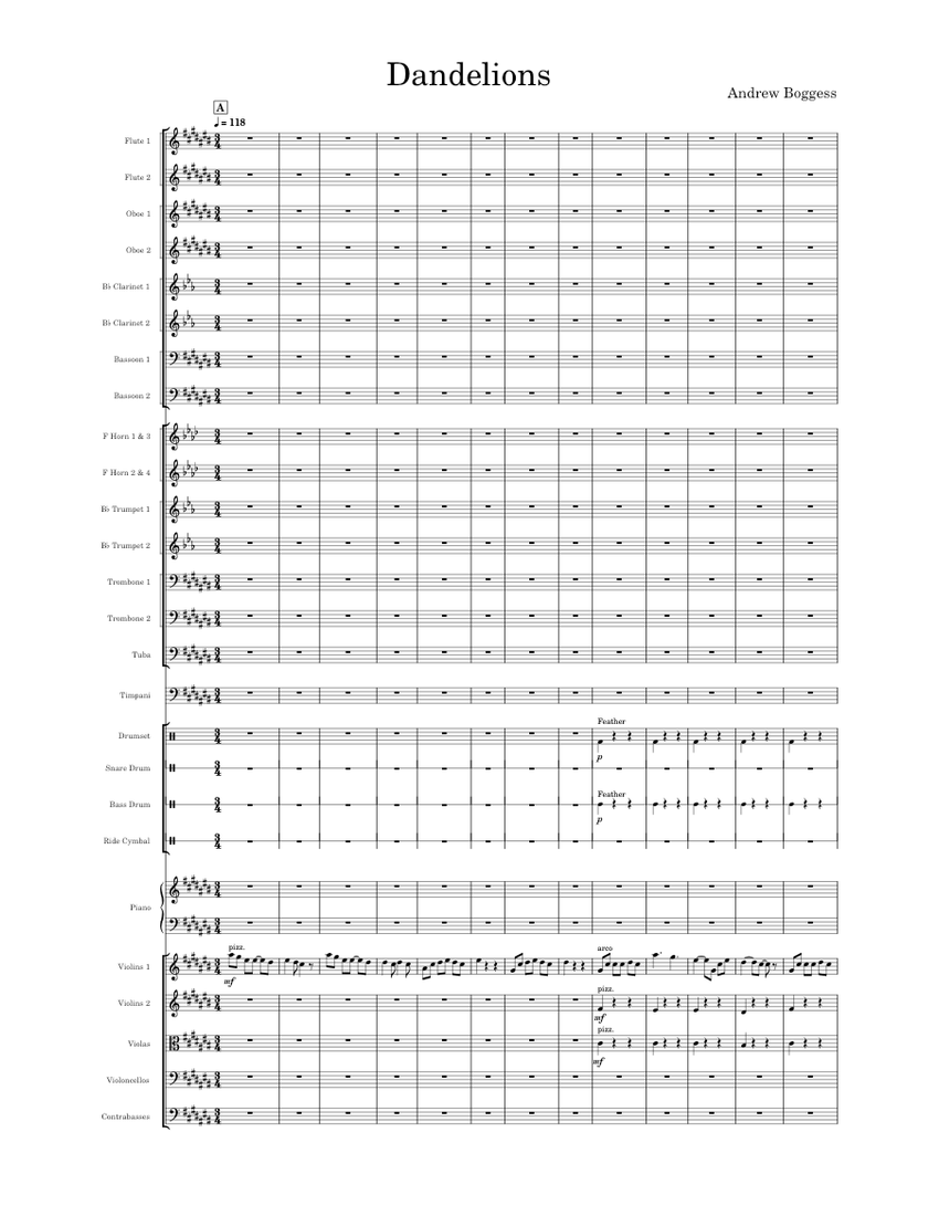 Dandelions Ruth B Sheet music for Piano, Trombone, Tuba, Flute & more