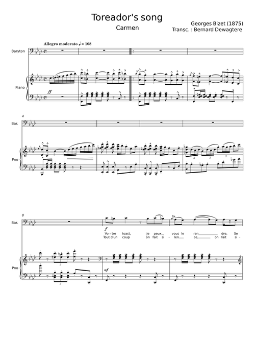 Les Toréadors - Georges Bizet